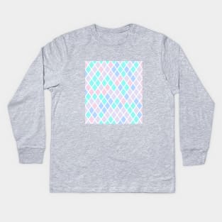 CUTE PASTEL DIAMOND BACKGROUND Kids Long Sleeve T-Shirt